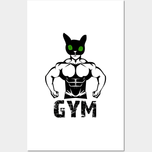 Cat peek a boo gym Posters and Art